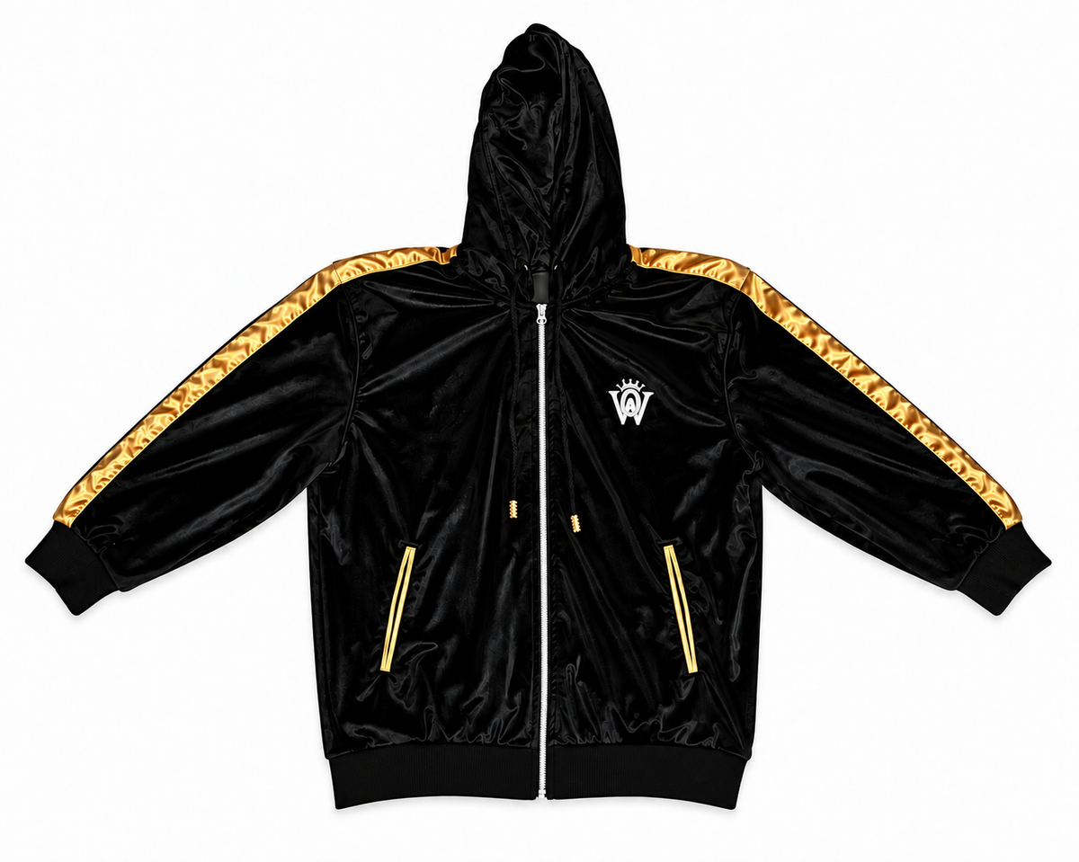 Velvet Satin Jacket Black/Gold