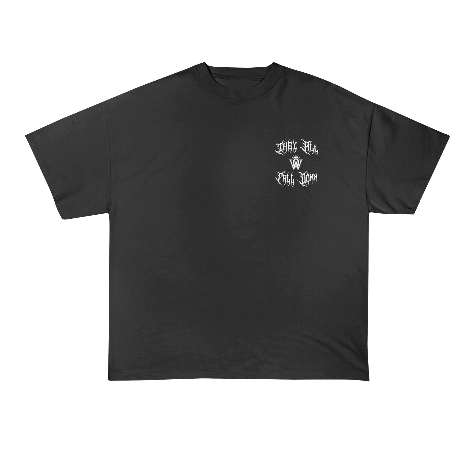 “They All Fall Down” Chest Logo Tee (Smoke)