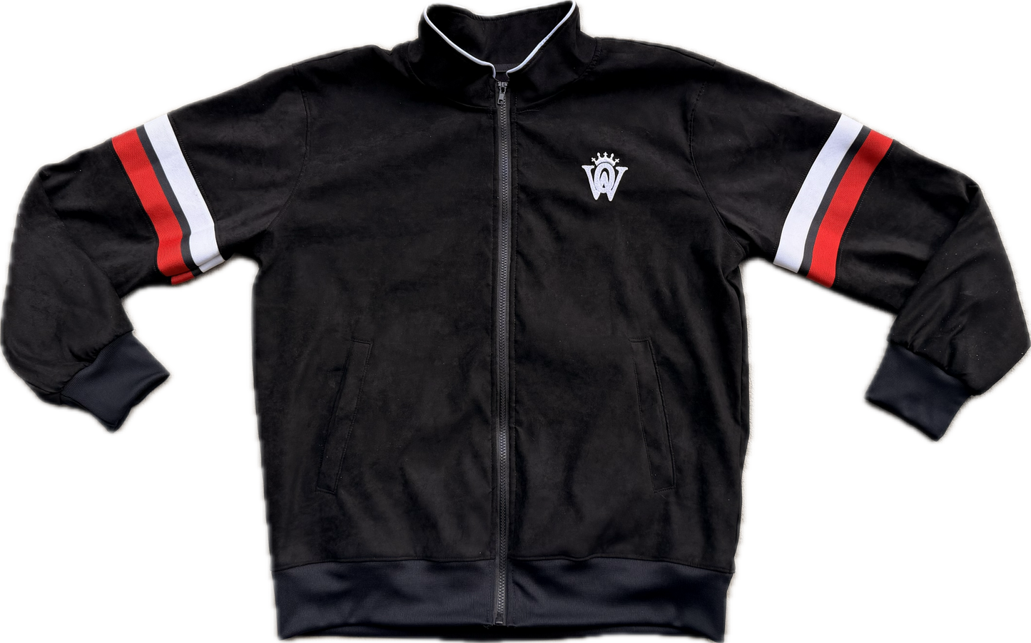 Logo Suede Jacket (Black/Red)