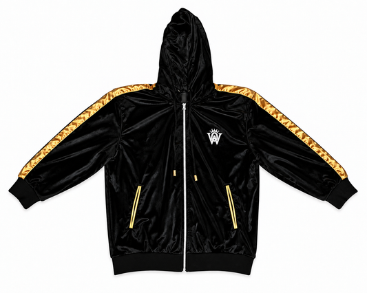 Velvet Satin Jacket Black/Gold