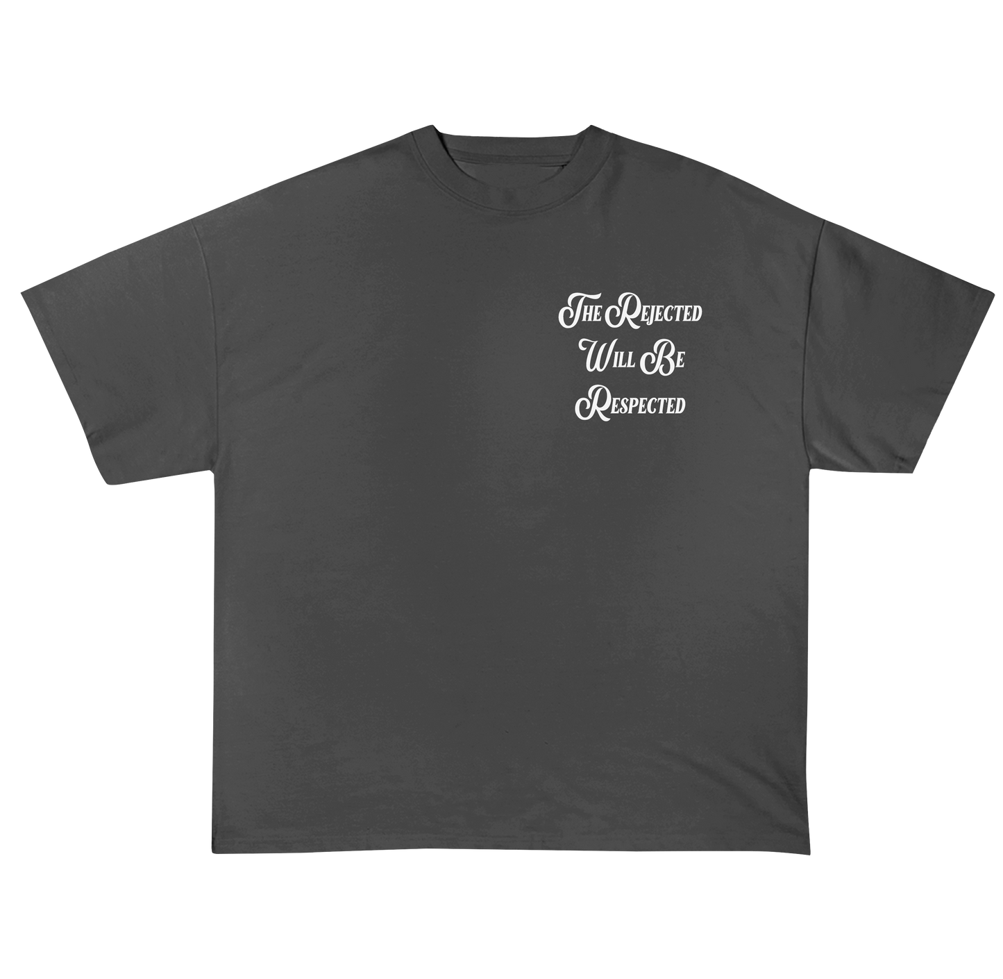 Mini Rejected CUWO Logo Wide Oversized Tee Smoke