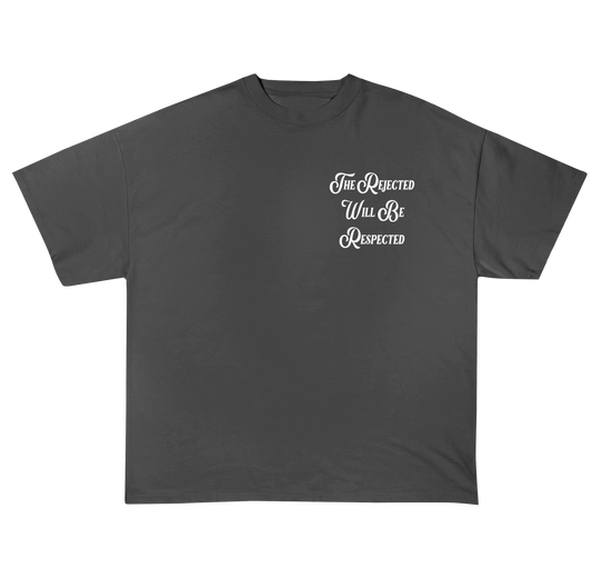 Mini Rejected CUWO Logo Wide Oversized Tee Smoke