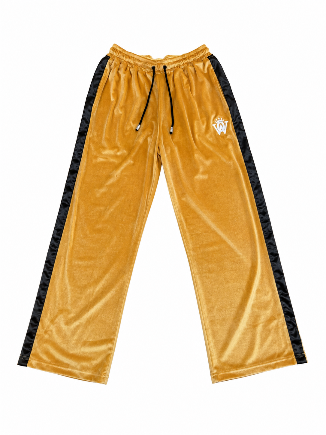 Velvet Satin Pants Gold/Black