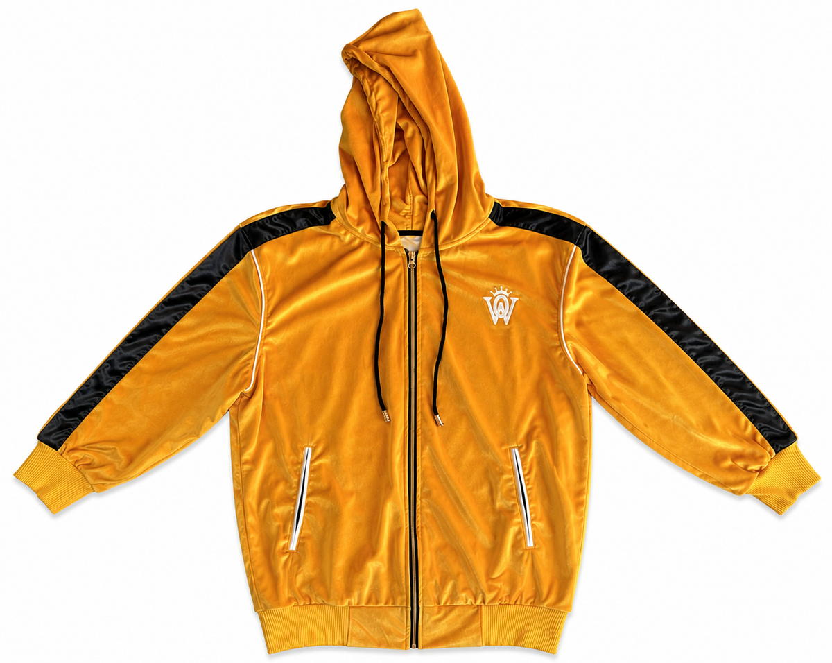 Velvet Satin Jacket Gold/Black